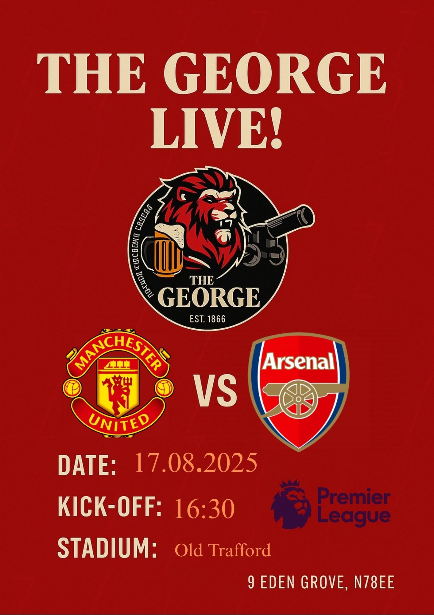 Manchester United vs Arsenal - Premier League Kick-Off